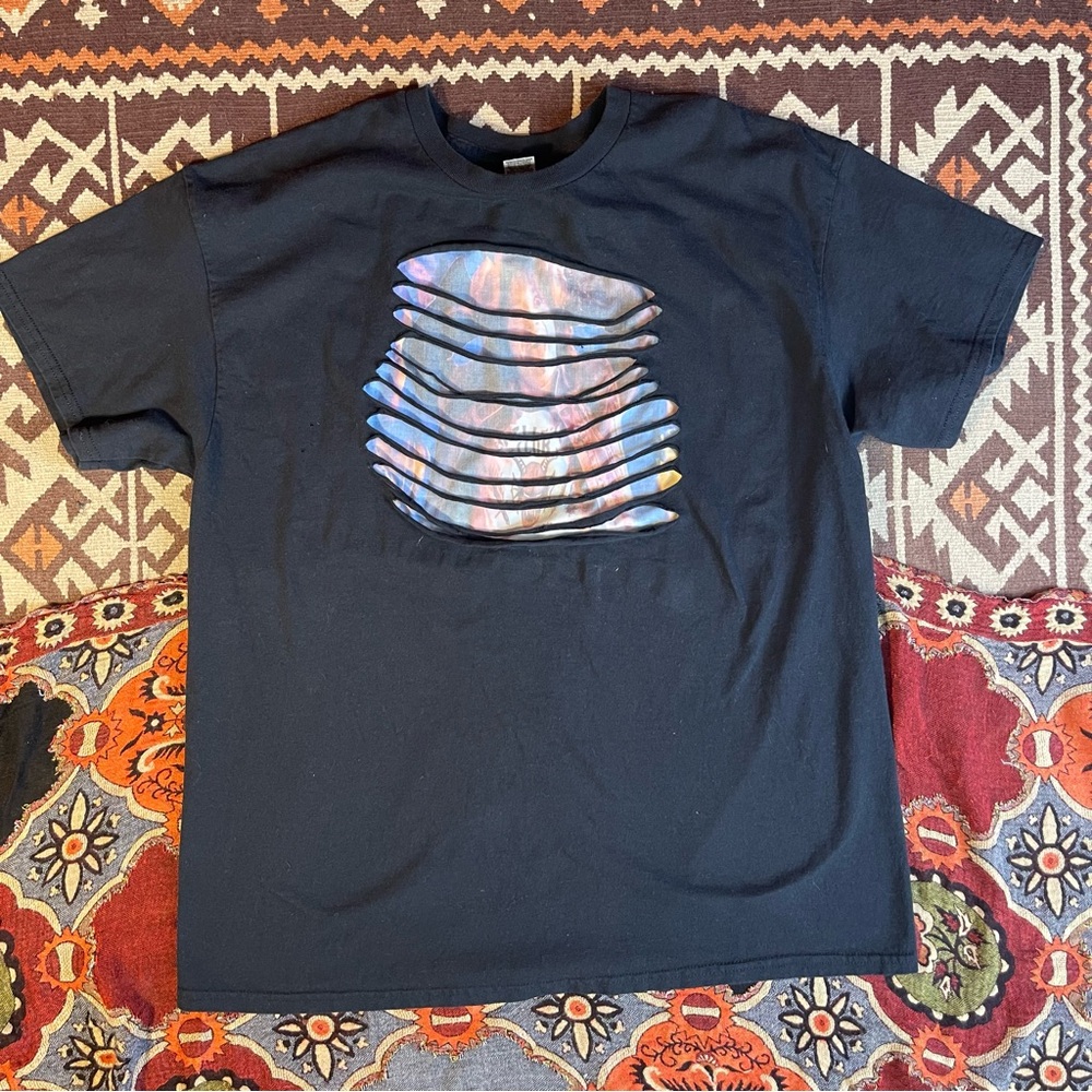 Custom Stranger Things Hellfire Club Eddie Munson Shredded T-Shirt Size XL